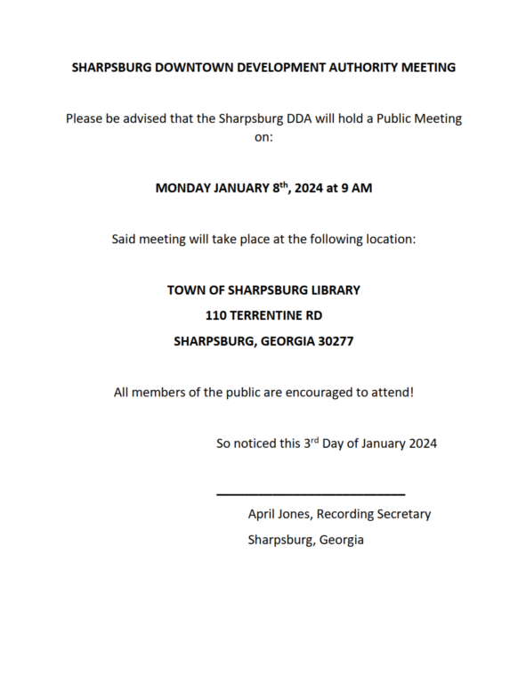 Sharpsburg, GA Official Town site