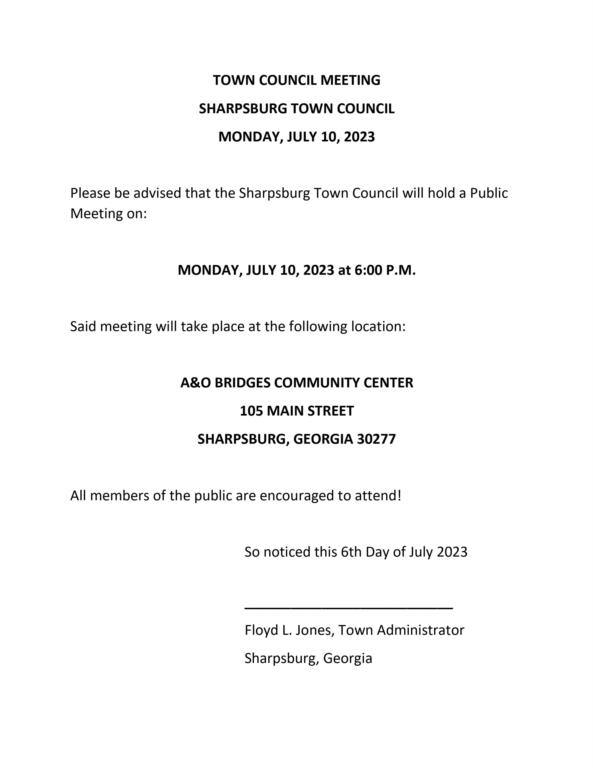 Sharpsburg, GA Official Town site